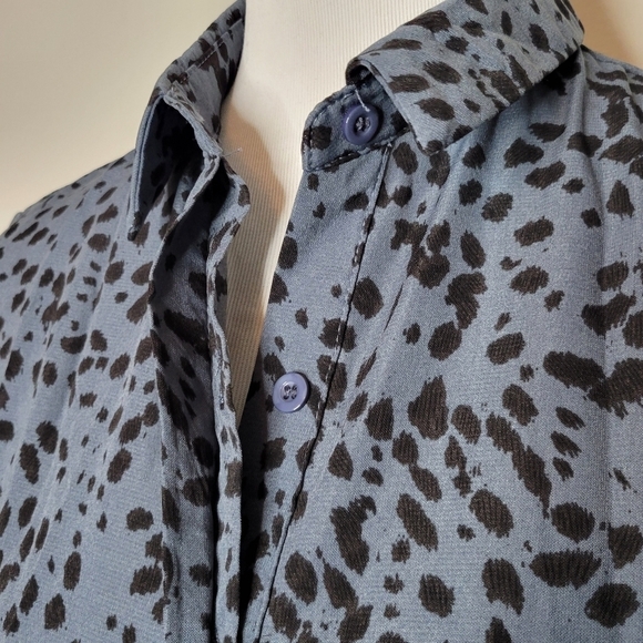 MISSGUIDED Women's Blue Dalmatian Print Shirt Dress Size EU 36 US 4 - Picture 5 of 10